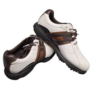 Etonic Men's White and Brown Golf Shoes Size 8 New
